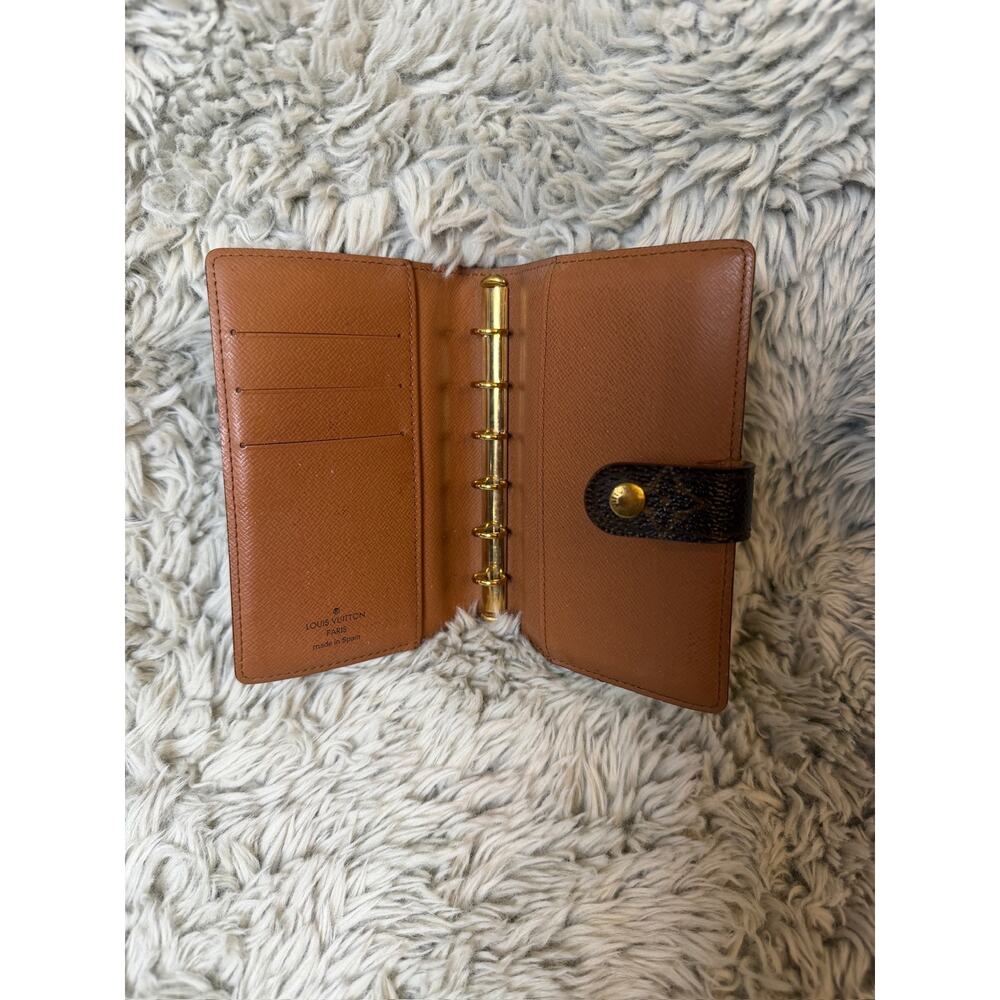 Louis Vuitton Monogram Agenda Small 6-Ring Planner Cover Brown Canvas Authentic - Picture 3 of 13